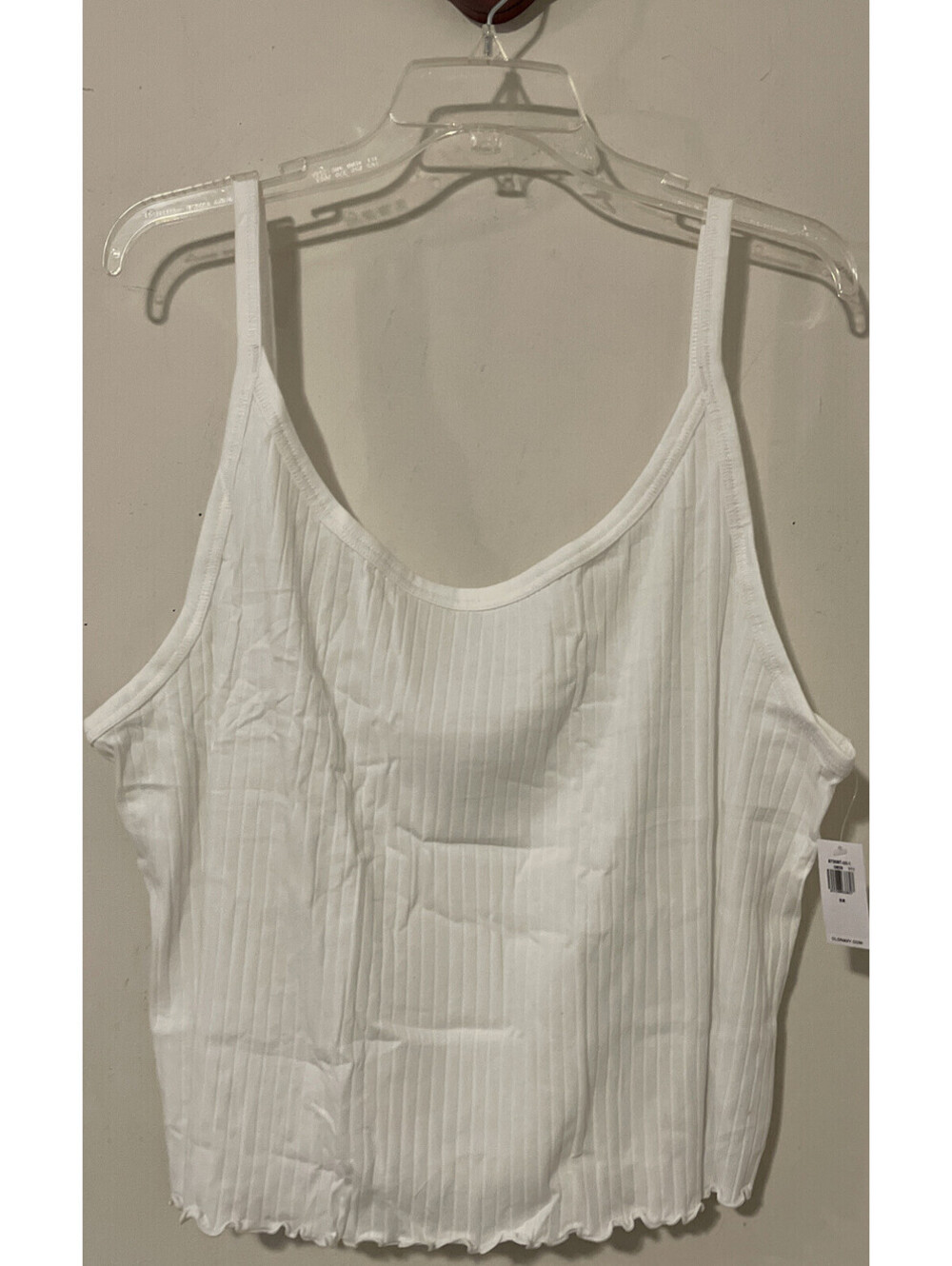 Old Navy Womens - 3x Plus - White Ribbed Stretchy Tank Top NWT! A6947